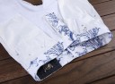 Blåvita jeans för män i en intressant design 9