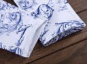 Blåvita jeans för män i en intressant design 10