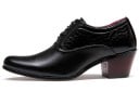 Scarpe stringate da uomo con tacco J1506 7