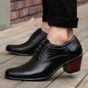Scarpe stringate da uomo con tacco J1506 8