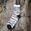 Herrensocken mit Zebramotiv 1