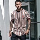 Randig T-shirt herr T2065 2