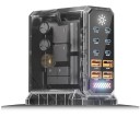 660W GaN stație de încărcare 72 x 90 x 118 mm 10 porturi USB-C și USB-A PD3.1 PD3.0 PPS încărcător rapid cu lumină LED schimbătoare EU plug HW18 2
