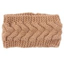 Dam bred stickad huvudband med ett tydligt flätmönster Varmt huvudband för håret i ull För kallare höst- och vinterdagar 6