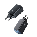 67W Schnellladegerät mit USB A und 2x USB C Anschlüssen GaN Schnellladegerät PD3.0 QC4.0 Kompaktadapter mit EU Stecker für mehrere Geräte 4