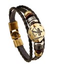 Bracciale in pelle da uomo segno 10