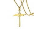 Herrhalsband med kors D112 3
