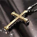 Herrhalsband med kors D113 3