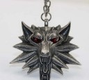 Herrhalsband med varg D304 1