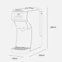 6v1 universell kapselkaffemaskin för DG NS E.S.E. och KCUP-kapslar med möjlighet till malet kaffe och te Justerbar temperatur och volym 3 kg 3