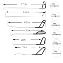 6x Dent Repair Rods for Cars Hand Tools Made of Stainless Steel PDR Tools for Bodywork Alignment Without Painting 4