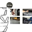 6x varas para reparação de amolgadelas em automóveis PDR kit Ferramentas manuais em aço inoxidável Martelo e caneta com 9 cabeçotes sem pintura 3