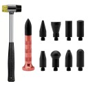 6x varillas para reparación de abolladuras en coches PDR kit Herramientas manuales de acero inoxidable Martillo y bolígrafo con 9 cabezales 4