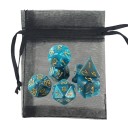 7 Piece Dice Set and Pouch Polyhedral RPG Dice from Acrylic for Dungeons and Dragons Tabletop Fantasy Games 7