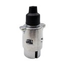 7-polige aluminium stekker voor aanhangers en campers 12V EU connector Waterdichte trek elektronica Zilveren adapter voor vrachtwagens 1