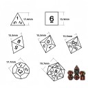 7-teiliges Set mehrseitiger RPG-Würfel im Galaxie-Stil Mehrfarbige Fantasy-Satz für Tischspiele Drachenhöhle Rollenspiel 2
