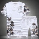 Herrset med palmer - T-shirt och shorts J1562 1