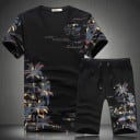 Herrset med palmer - T-shirt och shorts J1562 2