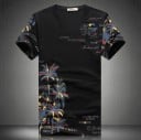 Herrset med palmer - T-shirt och shorts J1562 5