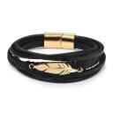 Flerlagers fjäderarmband för män 3
