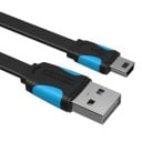 Plochý nabíjecí kabel USB na Mini USB M/M 1
