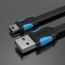 Plochý nabíjecí kabel USB na Mini USB M/M 3