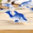 Soporte para palillos de porcelana con forma de delfín 3