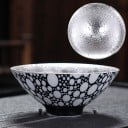 Porslinskopp med silverprydnader 5