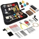 72-teiliges Gitarren-Reparatur-Werkzeugset mit Tragetasche, professionelles Service-Kit, Stimmgerät, Stiftzieher, Schraubendreher, Lineale 1