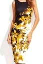Vestido tubo con estampado floral 2