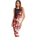 Vestido tubo con estampado floral 6