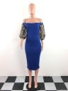 Vestido tubo con hombros caídos 6