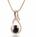 Guldpläterat damhalsband med zirkon J3066 2