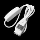 Prodlužovací kabel USB 2.0 F/M s vypínačem 2 m 2