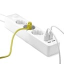 Förlängningssladd 3x uttag, 4x USB 1,8 m 3