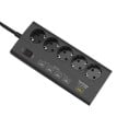 Förlängningssladd 5x uttag, 5x USB 1,8 m 1