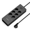 Förlängningssladd med strömbrytare 6x uttag, 5x USB 1,5 m 2
