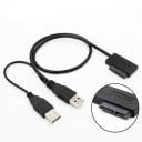 Dubbel USB till 13-stifts SATA M/M-anslutningskabel 2