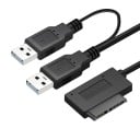 Dubbel USB till 13-stifts SATA M/M-anslutningskabel 4