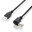 USB till USB-B vinklad anslutningskabel för M/M-skrivare 1