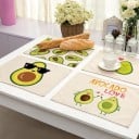 Tischsets mit Avocado-Motiv 22