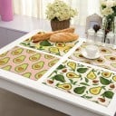 Tischsets mit Avocado-Motiv 25