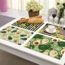 Tischsets mit Avocado-Motiv 26