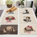 Bordstablett med bulldogmotiv 20