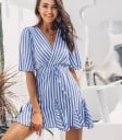 Mini rochie cu dungi 7