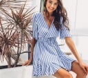 Mini rochie cu dungi 9