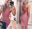 Rochie cu dungi fără mâneci 2