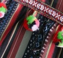 Vestido de rayas con pompones 6