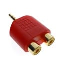 Adapter 3,5 mm uttag till 2x RCA M/F 2