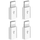 Adapter för Apple iPhone Lightning till Micro USB 4 st 3